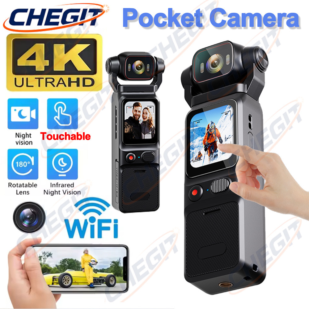 4K Handheld action camera DV Vlog With Touchscreen,4K Pocket camera Video recording camera,