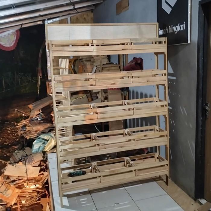 Rak Buah Rak Display Toko Rak Kayu