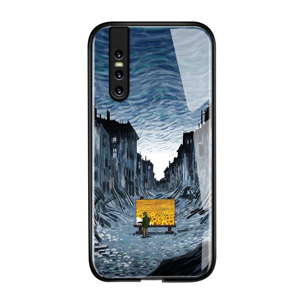 HardCase Kaca Casing For VIVO V15 Pro 1818 Case Kesing Hp Phone DLJ A1-2773 BL