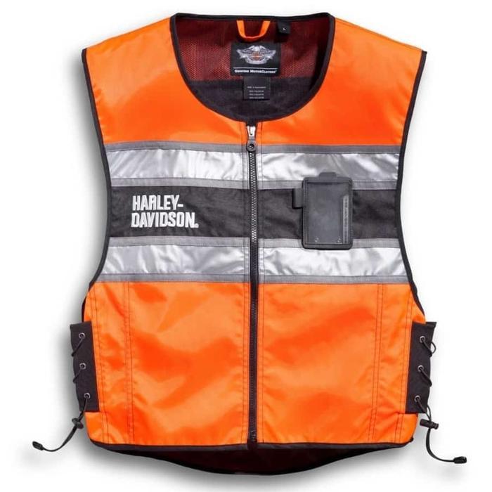 VEST HARLEY-DAVIDSON MEN'S HI-VIS ORANGE ROMPI MOTOR ORIGINAL HD GENUINE 98172-08VM