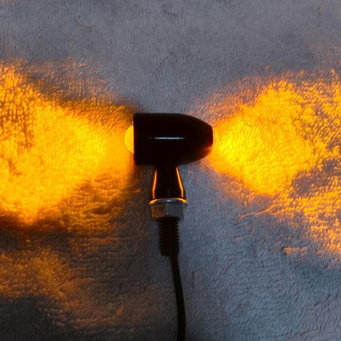 LAMPU SEIN LED MINI NYALA 2 SISI LAMPU SEIN MOTOR BULAT MINI LAMPU SEIN LED MINI ALUMINIUM