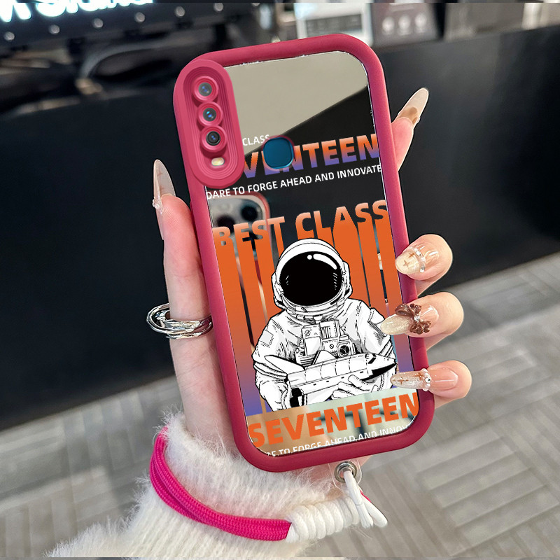 Casing Hp untuk VIVO Y12 Y12i Y15 Y17 Y3 Y3s Case Casing astronot pola Silikon Softcase Kasing HP ta