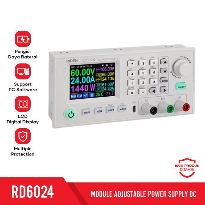 Adjustable Power Supply DC Regulated 24A 60V RIDEN - RD6024