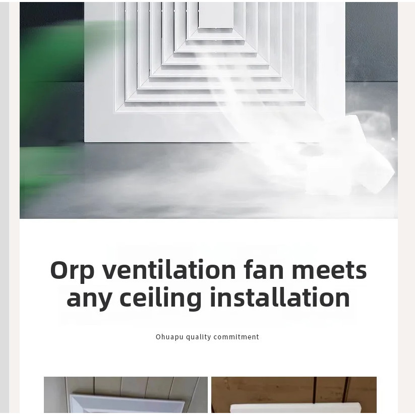 220V Integrated Ceiling Exhaust Fan Kitchen Bathroom Silent Strong Ventilation DC