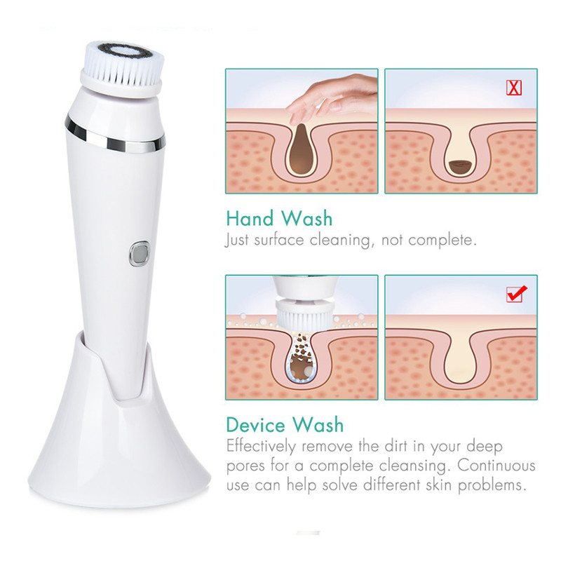 Trending Beauty Products 2022 Handheld Portable Vibration Facial Soft Brush Face Washer Facial