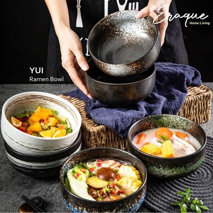 Yui Japanese Ramen Bowl / Mangkok Mangkuk Makan Mie Ramen Salad Sop Keramik Restoran Jepang Korea