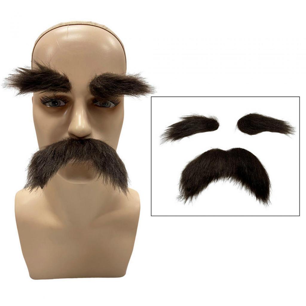 Eyebrows Kits Cosplay Pro Decoration Fake Mustache Set Facial Hair For Club Activities Masquerade