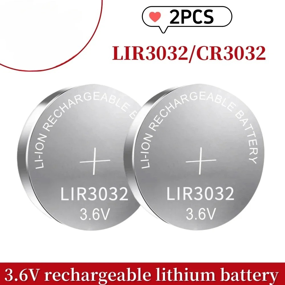 1-5PCS LIR3032 3.6V Lithium Battery Rechargeable Battery Replace CR3032 Button cell for watch toy