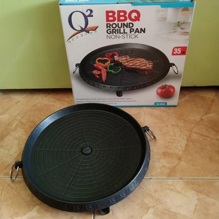 Q2 Grill Pan Round Q2-8930 / Wajan Panggangan Grill Bulat 35 cm
