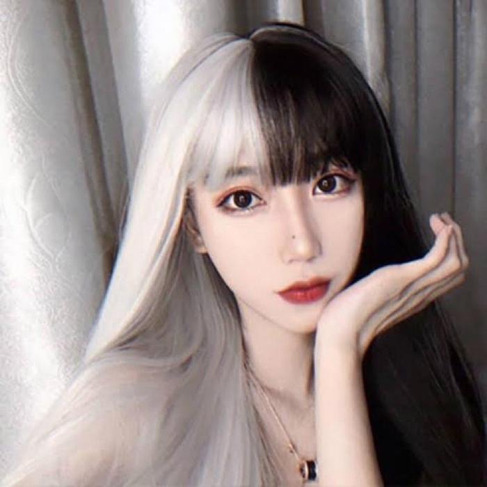 WIG COSPLAY CRUELLA LURUS SMOOTHING 65cm - OMBRE 2 TONE