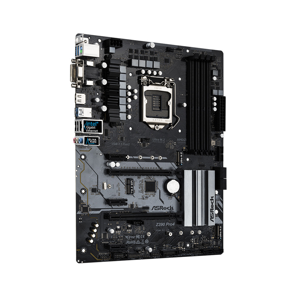 ASRock Z390 Pro4Motherboard LGA 1151 Intel Z390 4DDR4 2M.2HDMI ATX Core i7-9700KF i9-9900 i7-8700