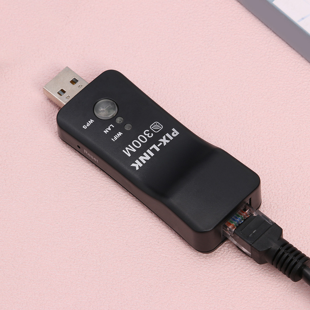 300Mbps USB TV WiFi Dongle Adapter Universal Wireless Receiver 2.4Ghz Network Card RJ45 WPS Repeater