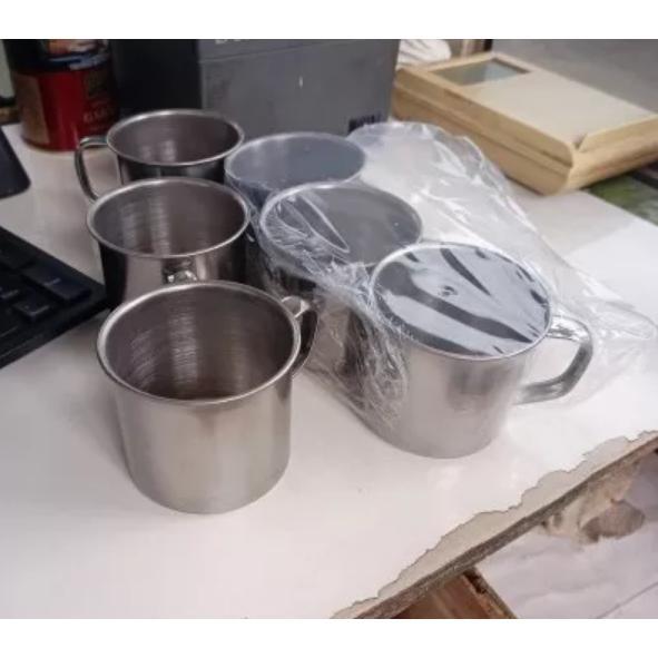 12PCS MUG STAINLESS DIAMETER 7CM / CANGKIR KECIL STAINLESS CANGKIR KOPI CANGKIR TEH