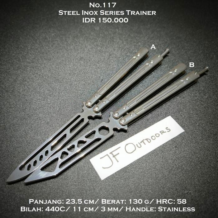 Pisau Balisong Trainer Tumpul Steel Inox Steel Series Pro Terbaru 