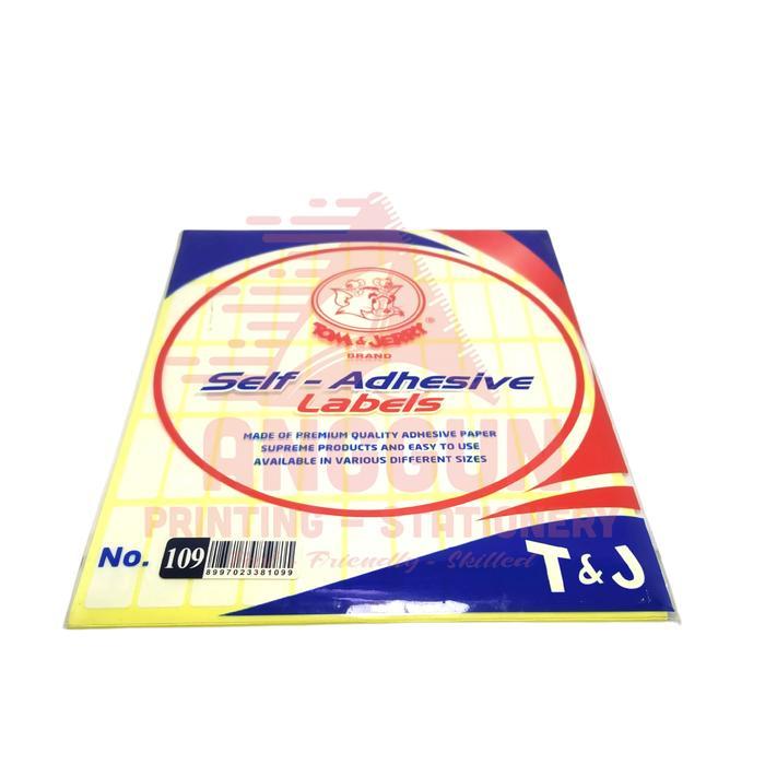 Label Stiker T&J 109