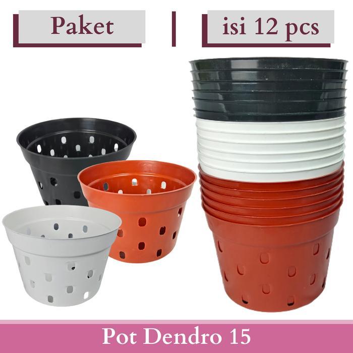 Raja Indo Lusinan Pot Dendro 15 Pot Lubang Banyak Samping Pot Poros Anggrek Aglonema