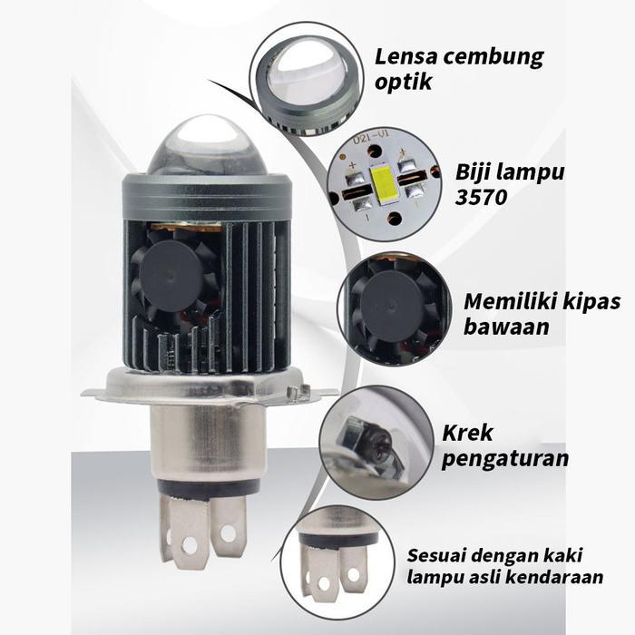 Lampu Led Motor Bohlam Super Terang, Lampu Depan Sepeda Motor Led Canbus Bohlam, Model [Model Name],