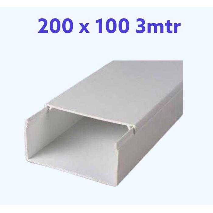 Terlaris Kabel Duct Pvc 200 X 100Mm 3Meter / Cable Duct Pvc 200 X 100 3Meter