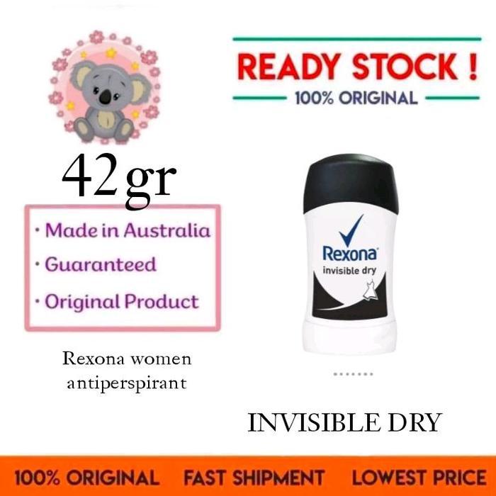 Rexona Women Antiperspirant Stick Invisible Dry 42g Original Australia