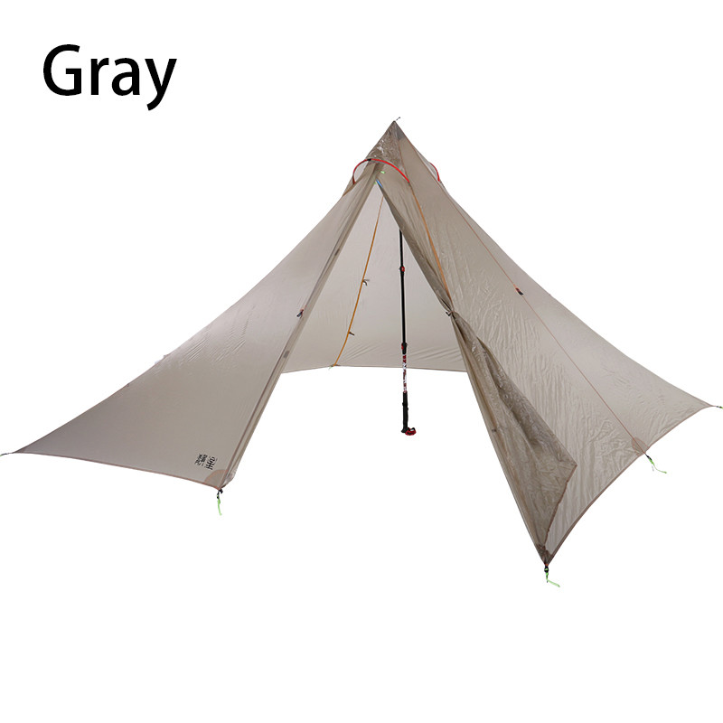 ASTA-Double Silnylon Pyramid Flysheet, Outdoor Camping Tent, Big Size, 30D, 260x260x160cm, High