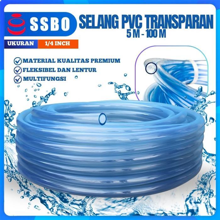 SELANG AIR 1/4 INCH 1-100 METER /SELANG TUKANG SELANG AIR TIMBANG Selang Timbang Selang Aquarium