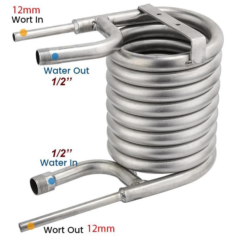 Stainless Steel Counterflow Wort Chiller Heat Exhanger Cooling Coil Brewing Equipment For Beer