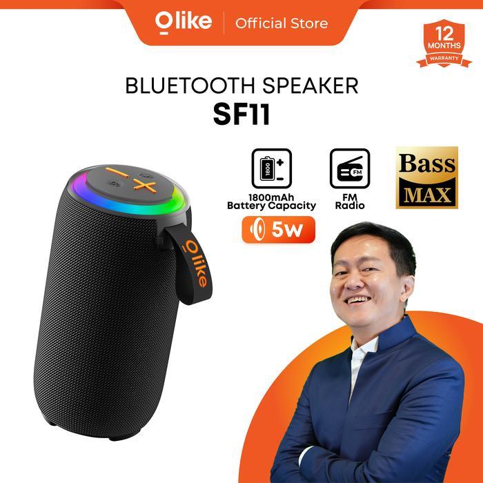 [EKSKLUSIF KING KEVIN] Olike Speaker Bluetooth SF11 Bass 5W LED Light HD Audio Stereo Bass Max Radio