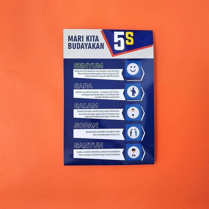 Poster Budayakan 5S, Poster Budaya Kerja, Poster Ksntor