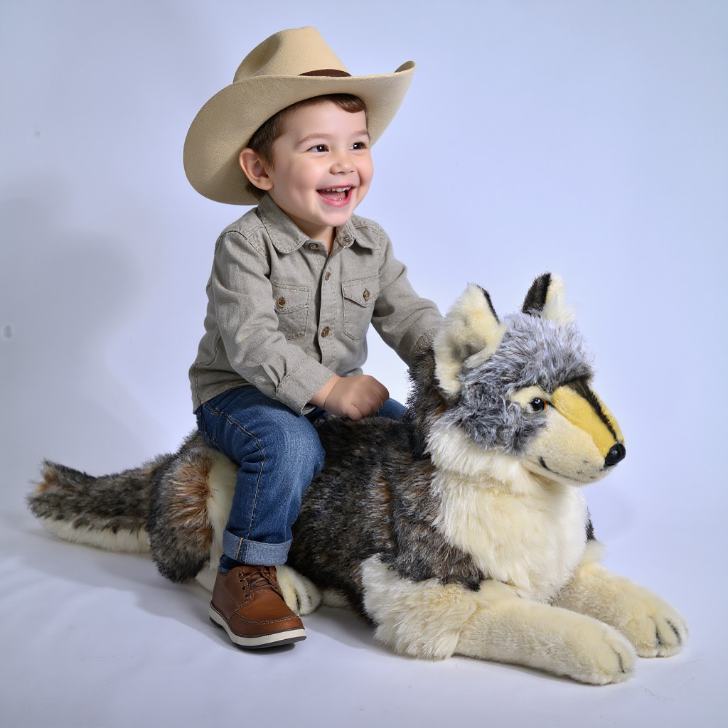 Ultra-realistic wolf plush toy, simulated animal doll, soft pillow, children's and adult gifts, home