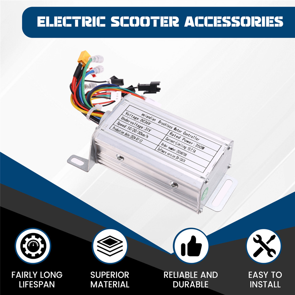 36V 350W Brushless Controller+Bluetooth Meter+Extension Cord Kit for Xiaomi M365/M365 Pro Electric