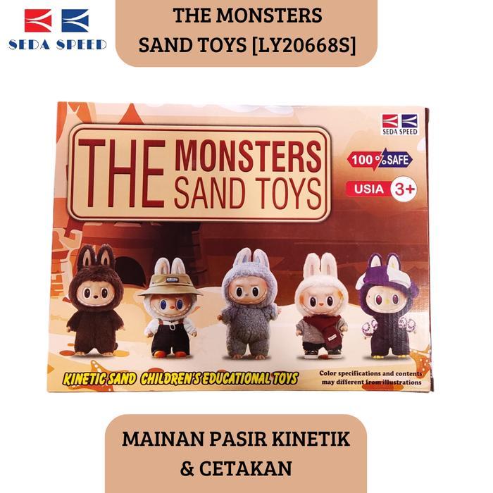Mainan Pasir Kinetik The Monsters Dengan Cetakan Dan Hiasan - Mainan Pasir Kinetik Seru - Toys, Sand