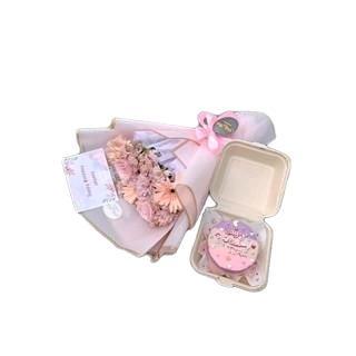 Buket dan Cake Lunchbox boucake buket valentine Cake Valentine bunga mawar murah korean buket korean