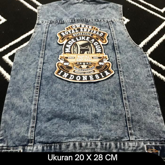 Backpatch Punggung Royal Enfie,Patch Besar,Emblem Besar,Emblem Bordir Tbk