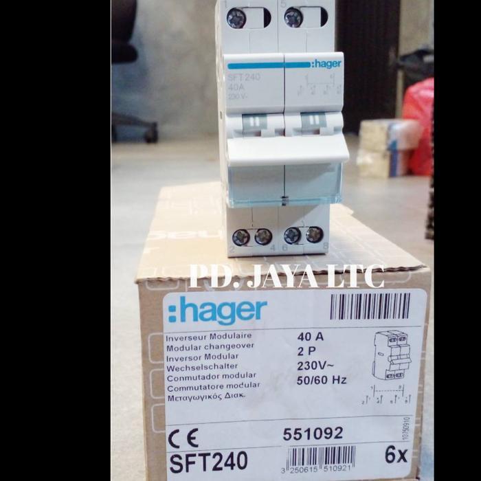 Hager COS MCB CHANGE OVER SWITCH 2P 40A SFT240