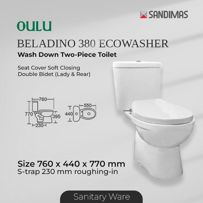 CLOSET OULU C380 BELADINO DOUBLE BIDET / ECO WASHER