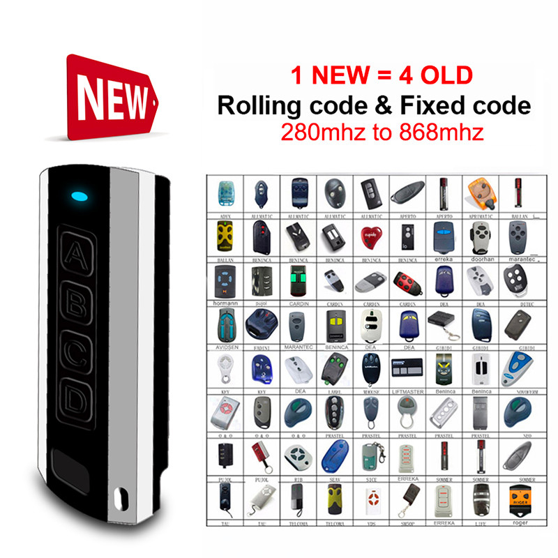 TX2EV TX2EVS TX4EV TX4EVS TX4UNI TX4UNIS 433.92MHz Garage Door Remote Control TX2REV TX4REV TX4REVF 