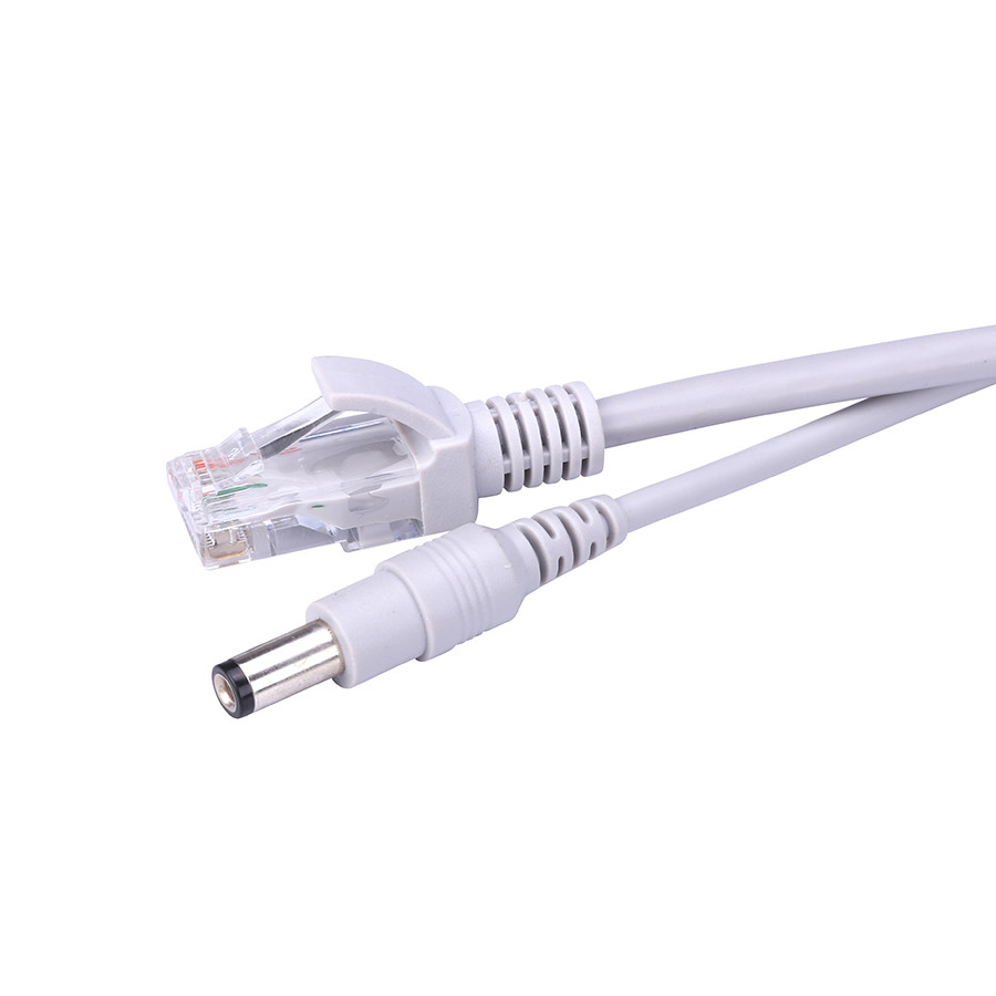 CCTV RJ45 Cable Ethernet Surveillance Camera DC Power Cat5 Internet Network LAN Cord POE  IP Camera 