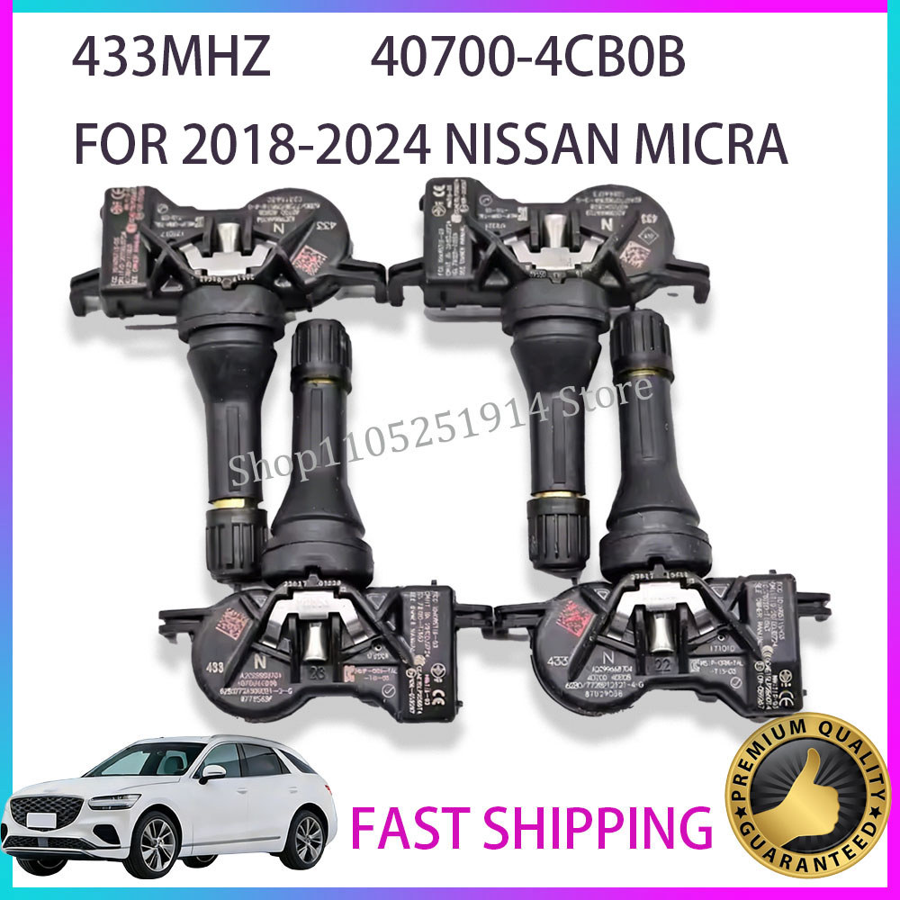 TPMS SENSOR 40700-4CB0B FOR 2018-2024 NISSAN MICRA TIRE PRESSURE SENSOR TPMS 433MHz TIRE AIR