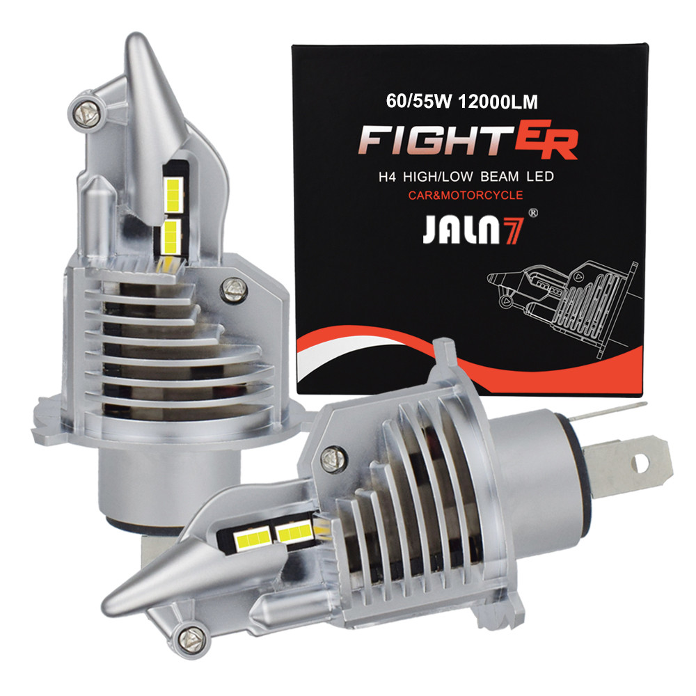 JALN7 H4 LED Headlight Bulb Lights 9003 HS1 HB2 DC 12V 24V 60/55W Fighter for Car Motorcycle CSP 650