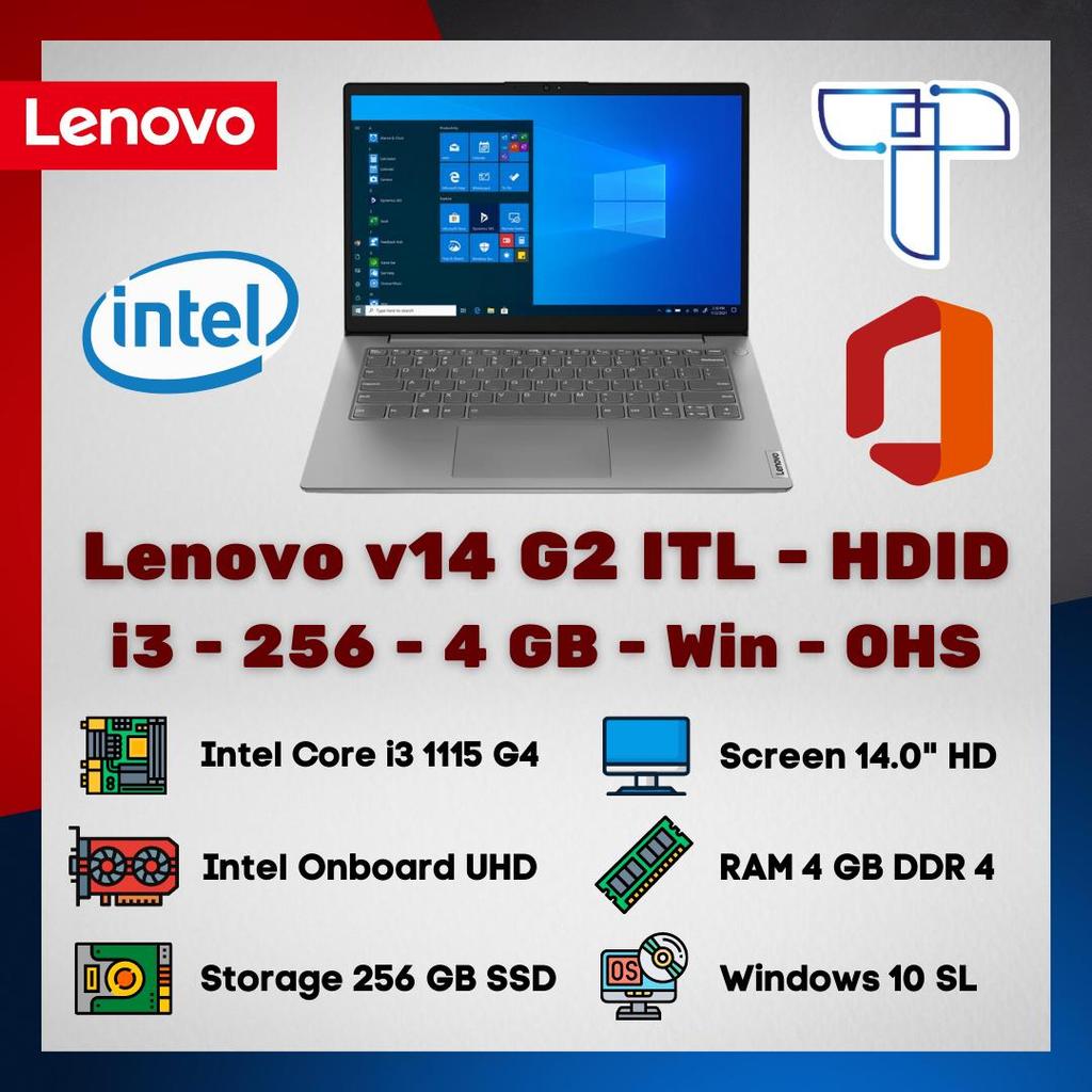 Laptop Notebook Lenovo v14 G2 ITL HDID - i3 - 256 - 4 - Win - OHS