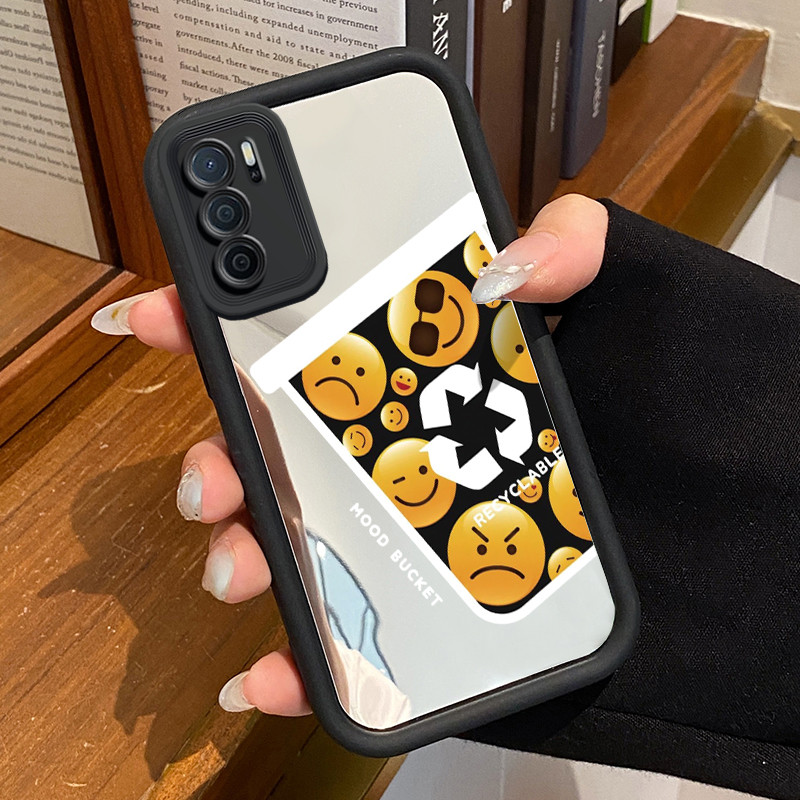 Casing Hp OPPO A16 OPPO A16s OPPO A54s Case Casing Sebuah tas emosi Pola Kasus cermin tangga HP Kasi