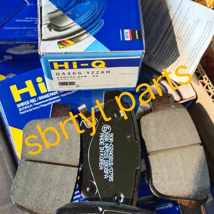 Kampas Rem Belakang Vellfire Alphard Gen2 Hi-Q