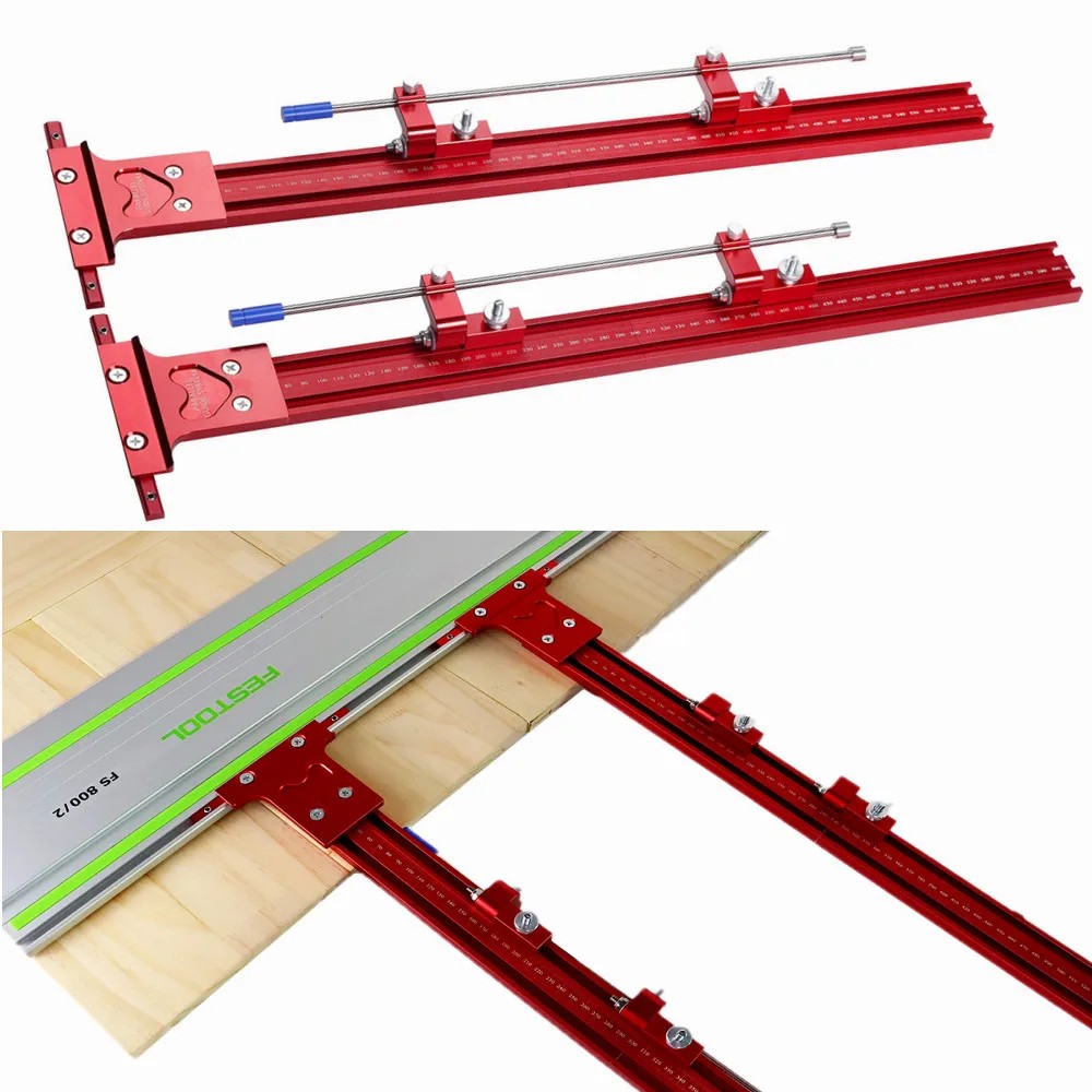 Best Repeat-Cutting Parallel Rail Guide System for Festool & Makita Circular Saw Tracks - Aluminum A