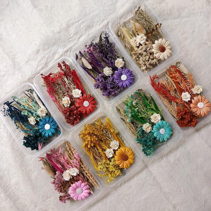 JR - Paket Bunga Kering daisy Paket bunga Box