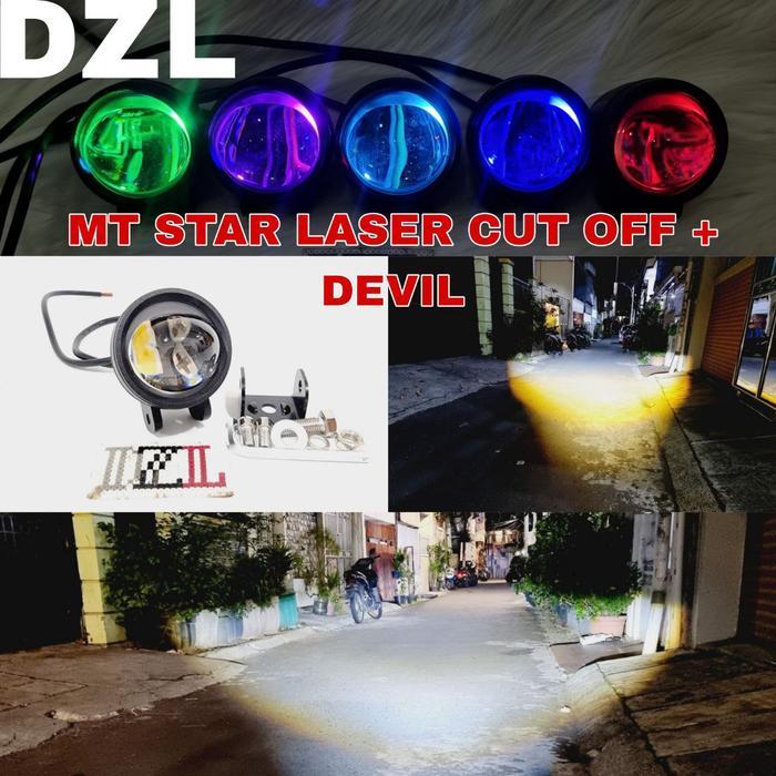 MT STAR LAMPU TEMBAK LED CWL LASER GUN D2 CUT OFF PLUS DEVIL DEMON 4D HIGH LOW T20 T20X KODE 953