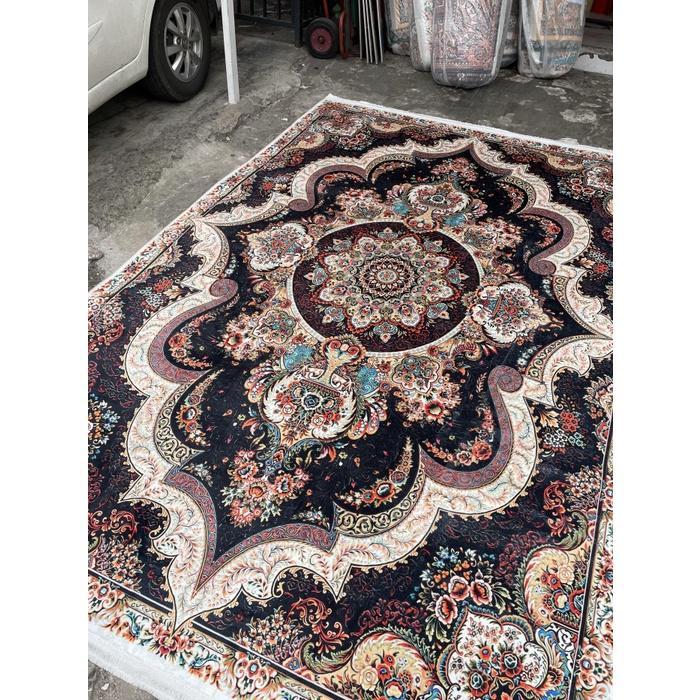 [Ori] Karpet Iran Persia 200X300 Karpet Iran Hitam Putih Bulu Kashmir Limited