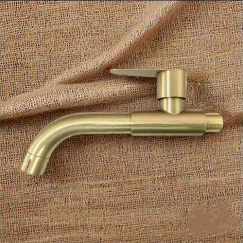 Kran Wastafel Tembok Gold CAVINI / Keran Wastafel Dinding Gold