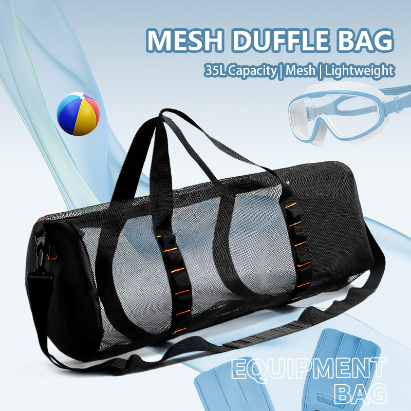 Mesh Dive Bag, Extra Large Mesh Travel Duffle for Scuba Diving and Snorkeling Gear & Equipment - Dry