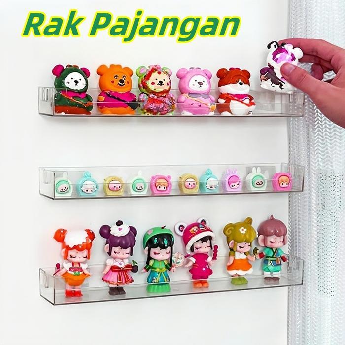 2PCS Rak Pajangan Akrilik Rak Penyimpanan Transparan Pajangan Akrilik Transparan Display Bening
