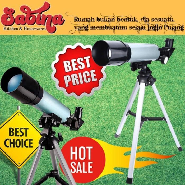 JUAL Teropong Bintang Teleskop Astronomical Telescope 50mm 60X Zoom Tripod